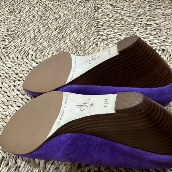 NWOB Cole Haan Laney Purple Suede Wedge 6.5 - Picture 4 of 6